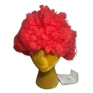 Red Afro jumbo wig Halloween